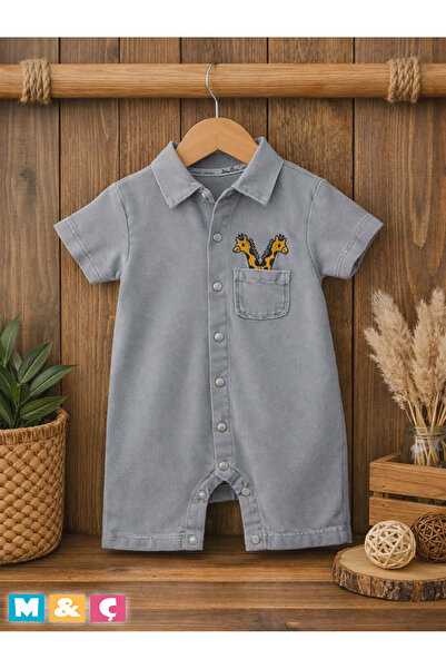 MÇ FAMİLY STORe Baby Denim Salopet Shorts Overalls Short Sleeves Combination ...