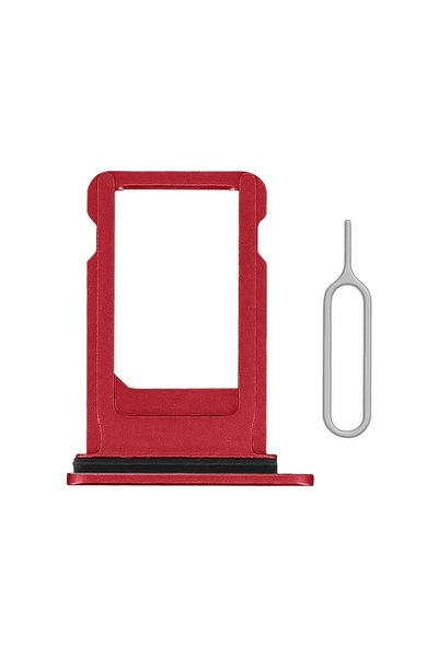 indirimplus iPhone Se 2020 Sim Tepsisi Sim Yuvası Sim Kart Yuvası Kırmızı