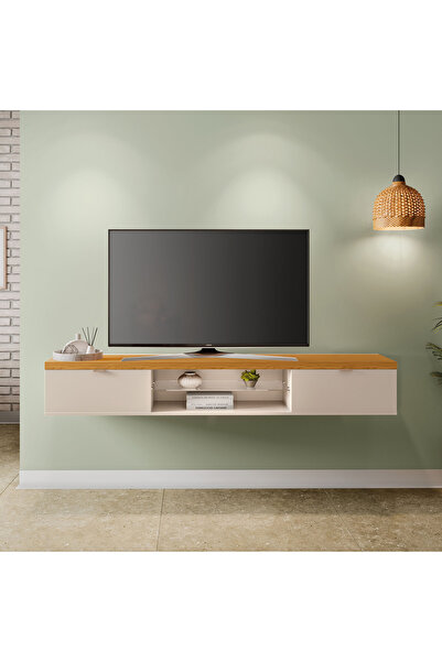 Home Box وحدة تلفزيون جدارية من موفو بينيتون بطول 1.8 متر لأجهزة تلفزيون حتى ...