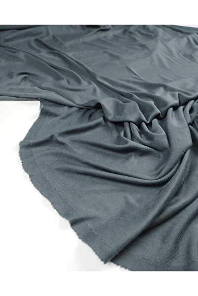 Kumaş Parça Ash Gray Navy Blue Fine Ribbed Knitted Fabric (Width 140 cm X Len...