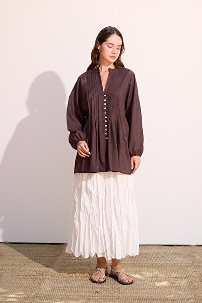 mavi limon NERVÜRLÜ VUAL GÖMLEK