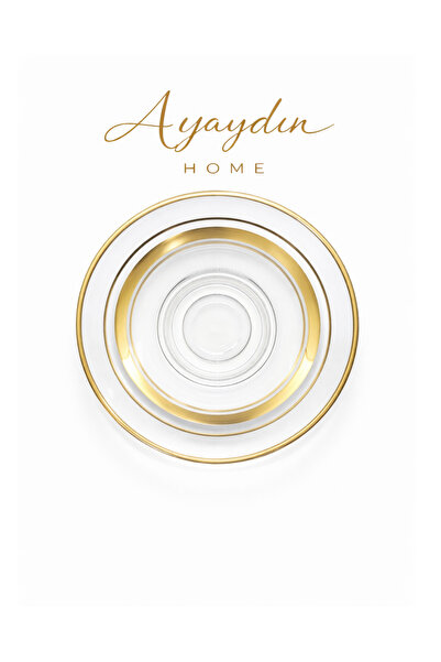 Paşabahçe 54201 Bel Yaldızlı Çay Tabağı 6’lı Set - Ayaydın Home