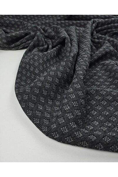 Kumaş Parça Gray Black Knitted Fabric (Width 160 cm X Length 200 cm)