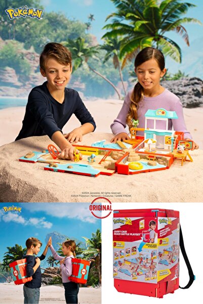 TOYFEST Pokemon Beach Battle Carrying Case Game Set