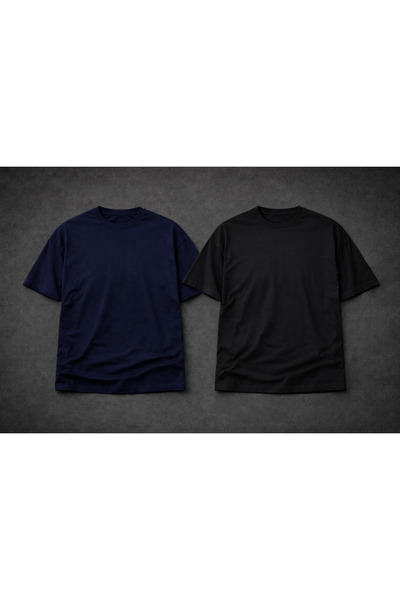 ManifestoGo Unisex Single Jersey Oversize Crew Neck Set of 2