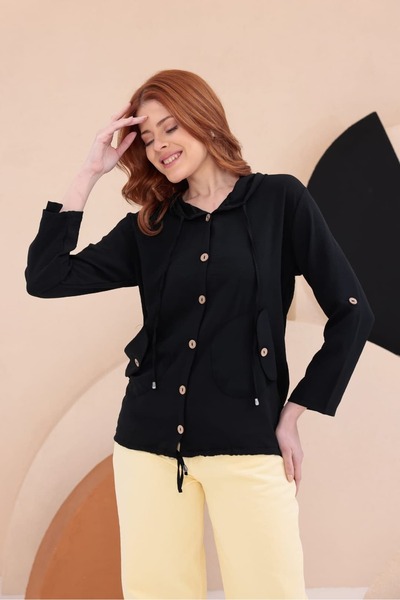 bb butik basic Coconat Buttoned Seasonal Jacket Hkn34