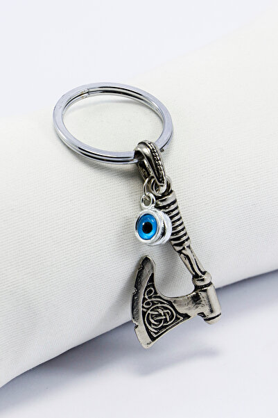 biuti سلسلة مفاتيح رجالية مزدوجة الجوانب مع زجاج وخرز على شكل عين الشر، سلسلة...