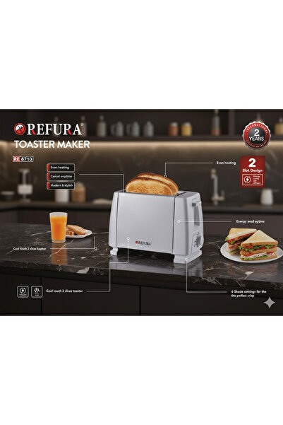 REFURA 2-Slice Electric Toaster