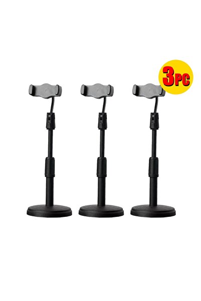 BUYMART حامل هاتف مكتبي قابل للتعديل مكون من 3 قطع للبث المباشر