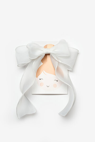 Le Mabelle White Tail Bow Girl's Automatic Buckle