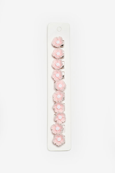 Le Mabelle Pembe Papatya Figürlü 10'lu Kız Çocuk Saç Küpesi