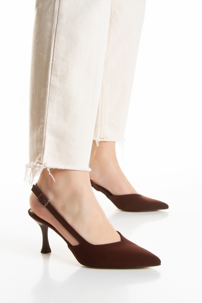 Satenora Zafira Open Back Thin Heeled Stiletto