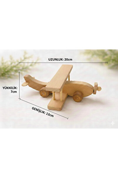 Woodceet AHŞAP UÇAK TEK MOTORLU OYUNCAK