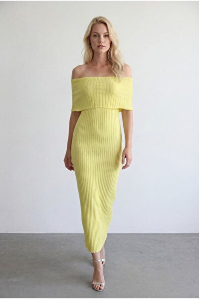 Auroveen Madonna Collar Maxi Moy Knitwear Dress Av4072