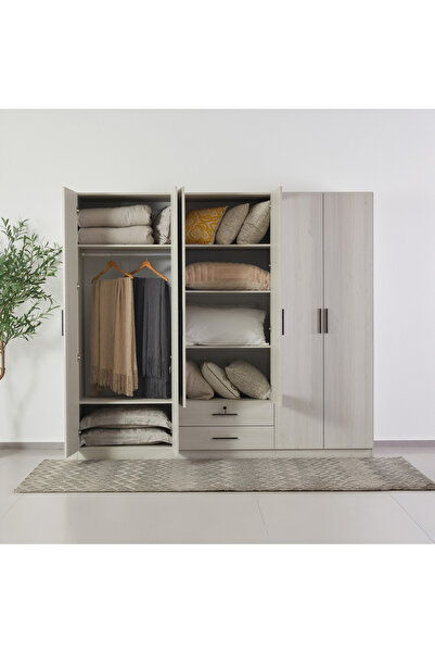 Home Box خزانة ملابس موفو بيلاجيو بستة أبواب مع درجين ومرآتين