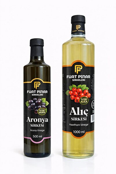 Fuat Pınar Sirkeleri Fuat Pınar Aronya Sirkesi 500 Ml ve Alıç Sirkesi 1000 Ml