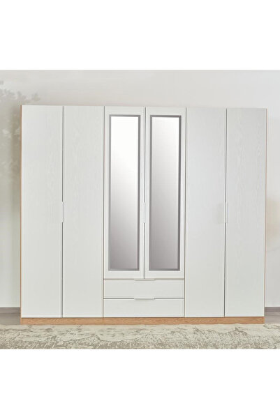 Home Box خزانة ملابس ميلان بستة أبواب ودرجين