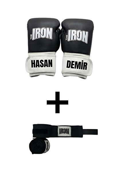 THE IRON Kişiye özel Boks / Kickboks / Muaytahi eldiveni + Bandaj