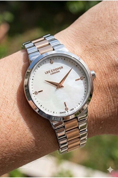 Lee Cooper Modern Design Women's Wristwatch |   30mm Steel Case, Silver Rose ...
