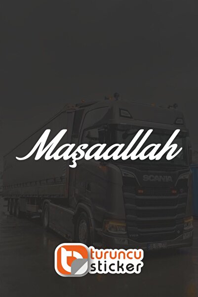 Turuncu Sticker Maşallah Sticker Etiket 20x4.5 cm – Araç – Motor – Laptop - K...