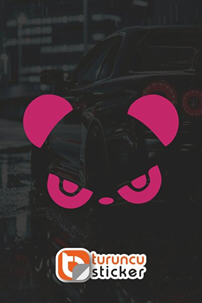 Turuncu Sticker ملصق مرآة جانبية باندا - 15x11 سم - طقم يمين ويسار - ملصق سيا...