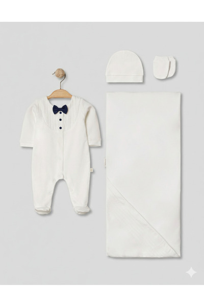 Pugi Baby Vervürlü Baby Boy 4-Piece Hospital Release Gift Set
