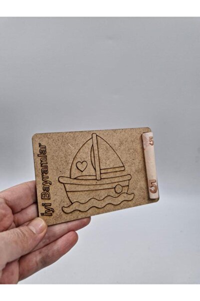 Mu Art Ahşap Ahşap Boyama Ramazan Kurban Bayram Harçlık Kartları no12 Çocuk H...