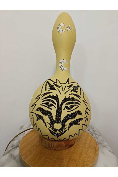 kağıtsepetisler Ornamental Pumpkin Wolf Patterned Decorative Lamp