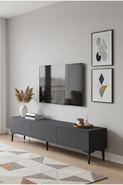 TSA1899A - APLOS TSA180 TV STAND, TV SEHPASI ve TV ÜNİTESİ ANTRASİT 180CM