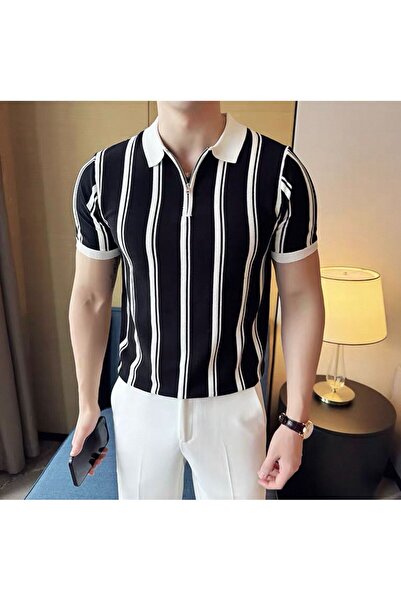 nathia outdoors Business Cool Trend Premium Kalite Çizgili Regular Kesim Tarz...