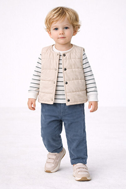 Harika KIDS Baby Boy 3-Piece Set 9-24 Months Inflatable Vest 100% Cotton Swea...