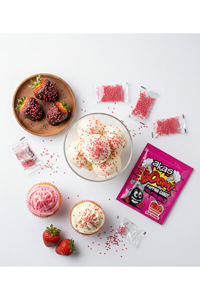 akaş Akaş Boom Çilek Aromalı Patlayan Şeker 4 gr