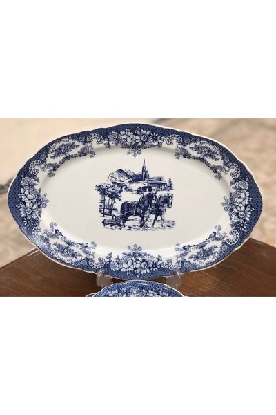 hediye Esterhomedecor Porcelain Oval Boat-Shaped Plate Is Priced Per Piece.