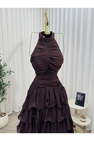 NO BRAND Evening dress, georgette fabric, Puffer, Barbie