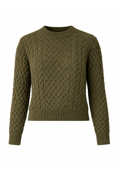 Retrobird Patterned Knitwear Sweater Women's Khaki