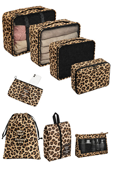 woys 8 Piece Travel Luggage Organizer - Suitcase Packing Set Storage Boxes, P...