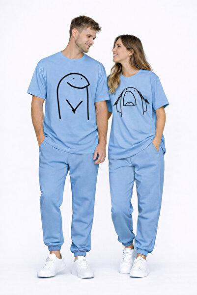 NEVERMIND Lover's Combination Couple T-Shirt Oversize Unisex Matching Couple ...