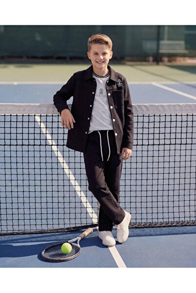 ALYAKİDS Boy's College Style Shirt with Collar Jacket 3-Piece Combination You...