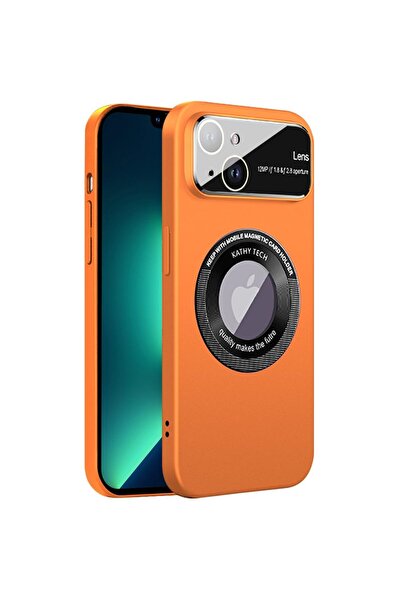 Ruida Rdyi6ba8 Θήκη iPhone 14 Plus ματ πορτοκαλί ασύρματη MagSafe με ανυψωμέν...