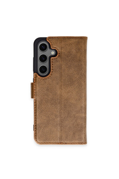 cepmoda Samsung "S24" Cover Leather Case with Stitched Edges, Internal Card H...