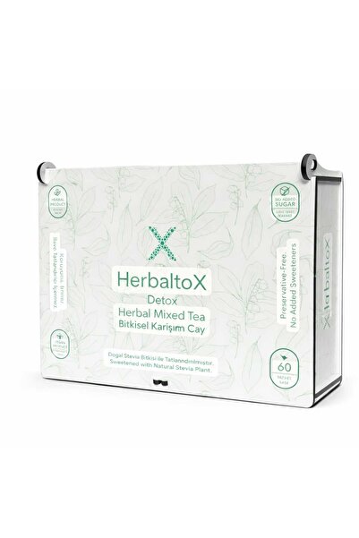 HerbaltoX Detox Karışık Bitki Çayı 60 Saşe 30 Günlük – Bitkisel Karışım, Şeke...