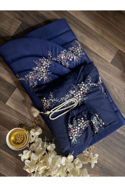 SSDM Prayer rug with royal peacock foam padding and embroidered cover