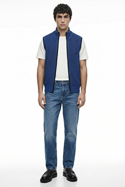 Sementa Half Fisherman Zippered Wool Knitwear Vest - Saks - Black