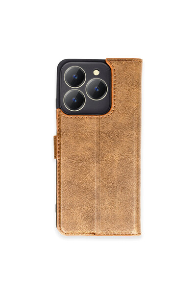 cepmoda Realme "C61 / C63" Cover Leather Case with Sewn-In Inner, Card Holder...
