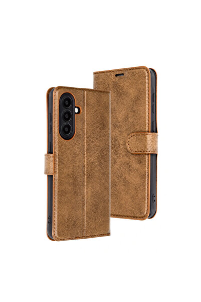 cepmoda Samsung "A16 (5g)" Cover Leather Case with Stitched Edges, Internal C...