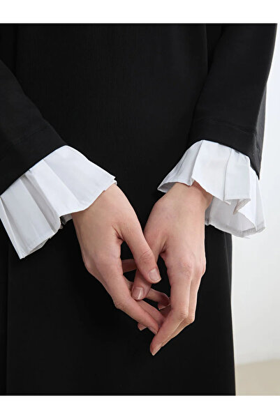 LC Waikiki Black Crew Neck Sweat Dress