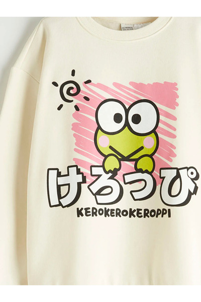 LC Waikiki Екру Keroppi дебела блуза с принт за момичета
