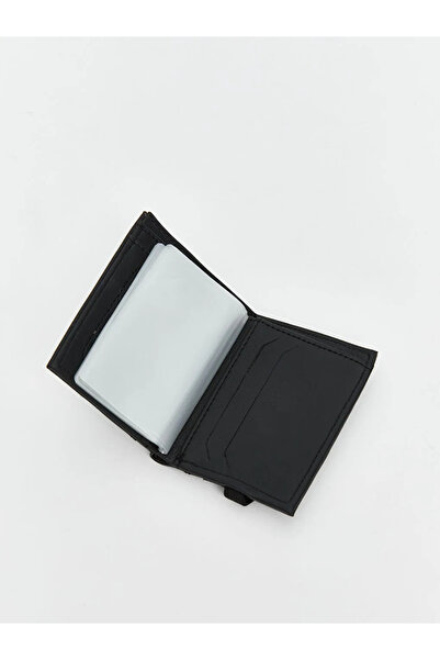 LC Waikiki Black Leather Look Men's Card Holder