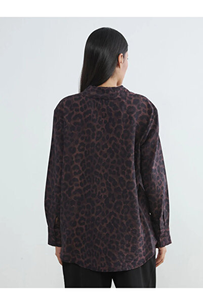 LC Waikiki Brown Leopard Patterned Women's Shirt