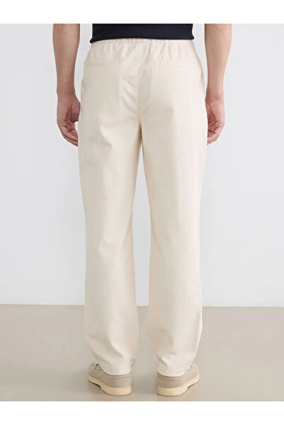 LC Waikiki Beige Standard Fit Velvet Men's Trousers